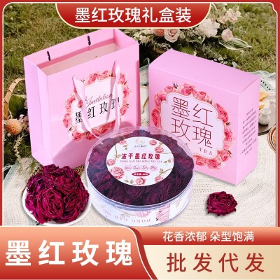云南墨红玫瑰冻干花冠产地直发大货食用花果茶批发重瓣红墨红玫瑰