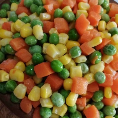 源头工厂速冻混合菜 胡萝卜丁青豆玉米粒速冻什锦菜 新鲜三色杂菜